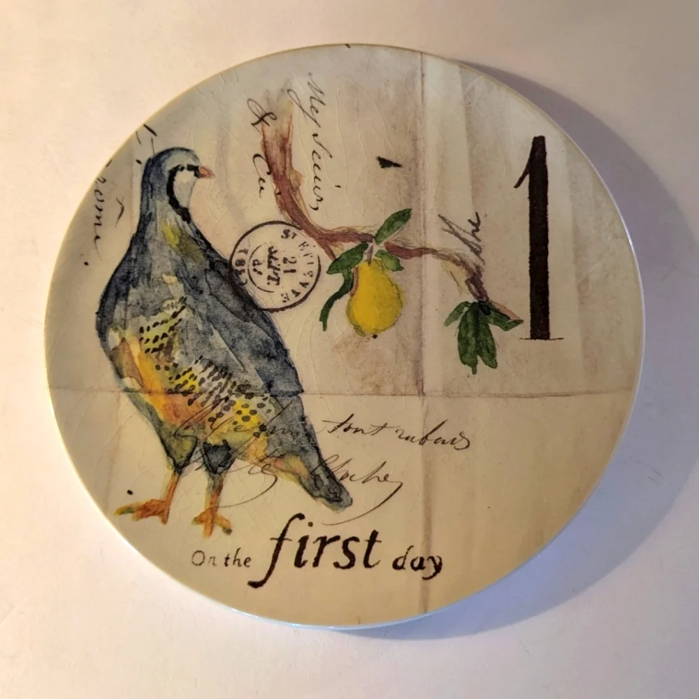 Williams-Sonoma, first day of Christmas replacement salad/dessert plate